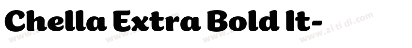 Chella Extra Bold It字体转换
